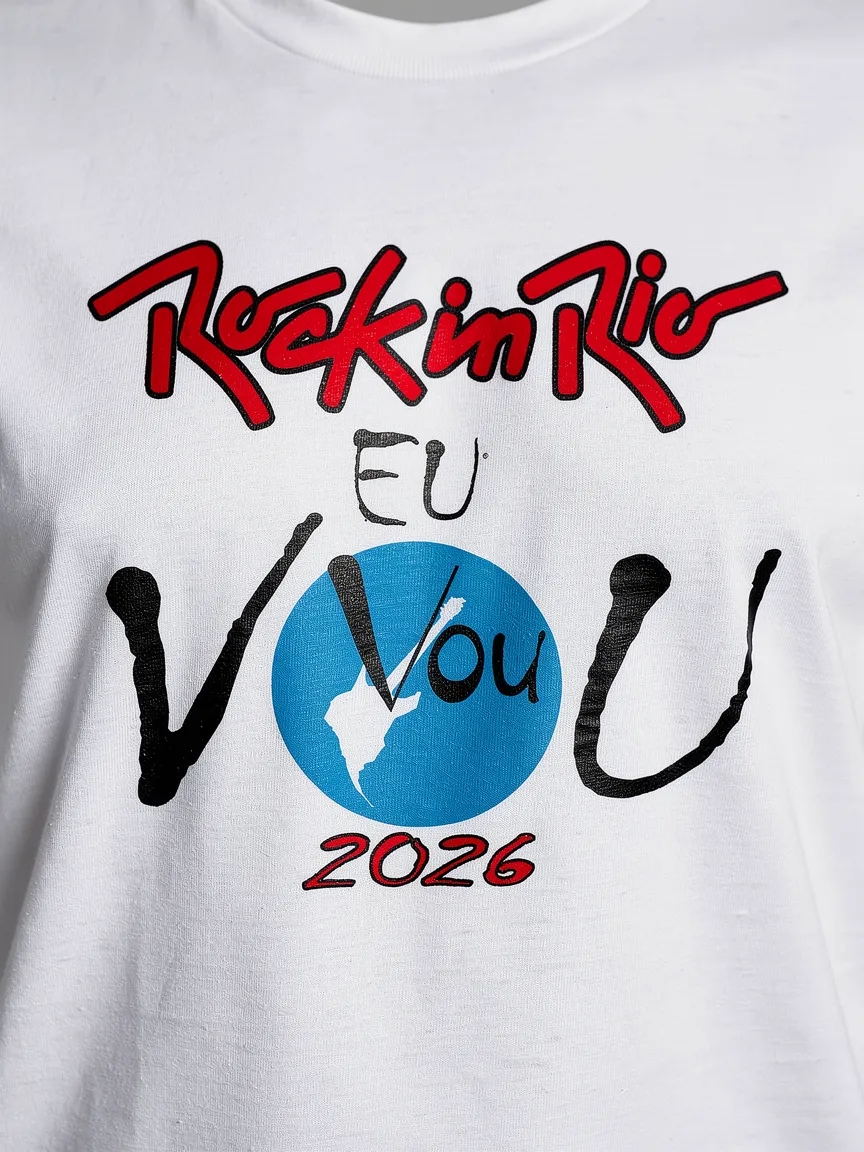 Camiseta Rock In Rio Eu Vou 2026 Festival Música Unissex