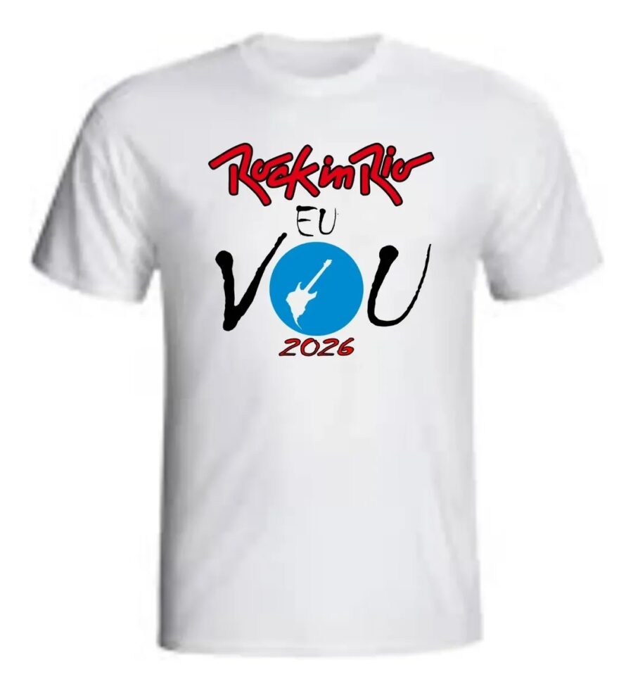 Camiseta Rock In Rio Eu Vou 2026 Festival Música Unissex