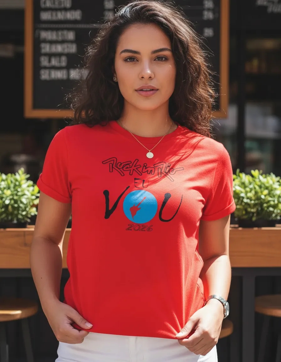rir0016 Camiseta Rock In Rio Eu Vou 2026 Baby Look Vermelha