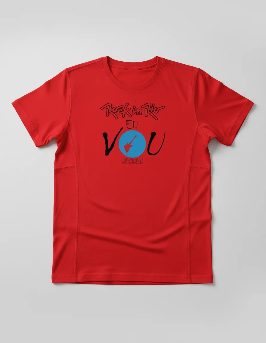 rir0019 Camiseta Rock In Rio Eu Vou 2026 Baby Look Vermelha
