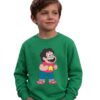 1b Blusa Moletom Algodão Flanelado Infantil Unissex Verde Steven Universo Estampa Silk Screen Manual