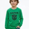 2 Camiseta Infantil Manga Comprida Longa Malha PV Verde Transformers Estampa Silk Screen Manual Prime