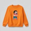 5 Blusa Moletom Algodão Flanelado Infantil Unissex Laranja Steven Universo Estampa Silk Screen Manual