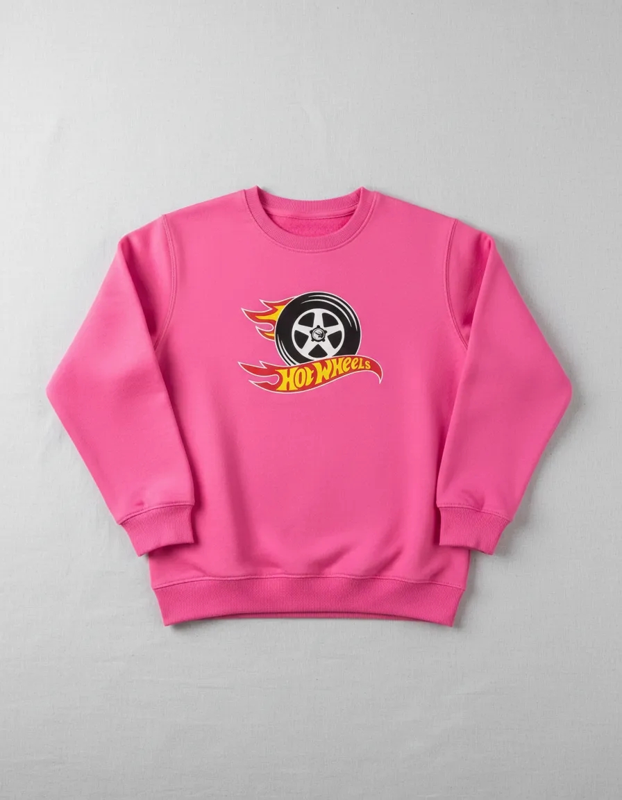 Moletom Hot Wheels Infantil Premium ( Rosa )