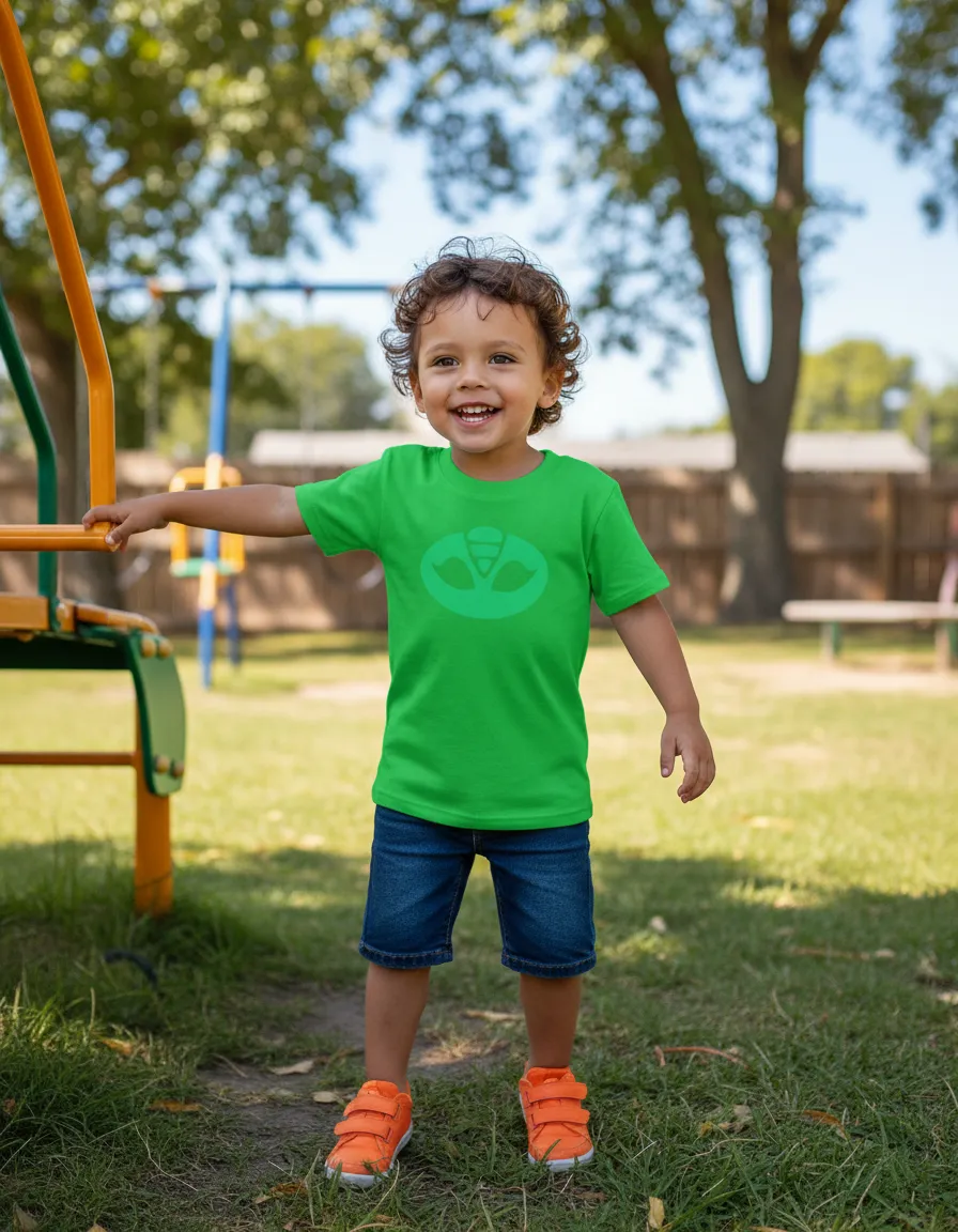 D_NQ_NP_2X_639127-MLB111184261203_052026-F-camiseta-infantil-unissex-lagartixo-pj-mask-desenho Camiseta Infantil Unissex Lagartixo Pj Mask Desenho Verde