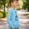 Camiseta Azul Turquesa Blippi Infantil Manga Comprida Unissex T-shirt Premium spe
