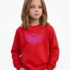 Blusa Moletom Flanelado Infantil Corujita Vermelha Menino Menina Estampa Silk Screen Manual High Quality ML
