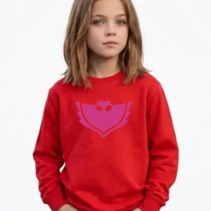D_NQ_NP_2X_723802-MLB114071961372_072026-F-moletom-infantil-vermelho-com-estampa-corujita Blusa Moletom Flanelado Infantil Corujita Vermelha Menino Menina Estampa Silk Screen Manual High Quality ML