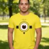 D_NQ_NP_2X_743280-MLB115360276723_072026-F-camiseta-minions-sob-medida Camiseta Malha PV Manga Curta Adulto Unissex Amarela Minions Estampa Silk Screen Manual Premium mlc