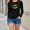 D_NQ_NP_2X_743515-MLA112696741826_062026-F Camiseta Malha PV Manga Longa Feminina Baby Look Preta Batman
