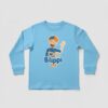 Camiseta Azul Turquesa Blippi Infantil Manga Comprida Unissex T-shirt Premium spe