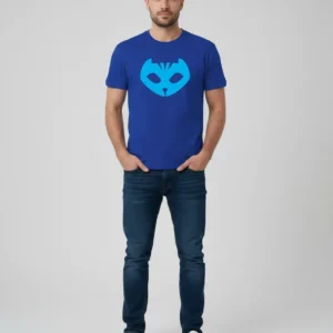 D_NQ_NP_2X_787142-MLB114341411097_072026-F-camiseta-adulto-pj-masks-tradicional- Camiseta Azul Pj Mask, Menino Gato ( Adulto Tradicional) mlca