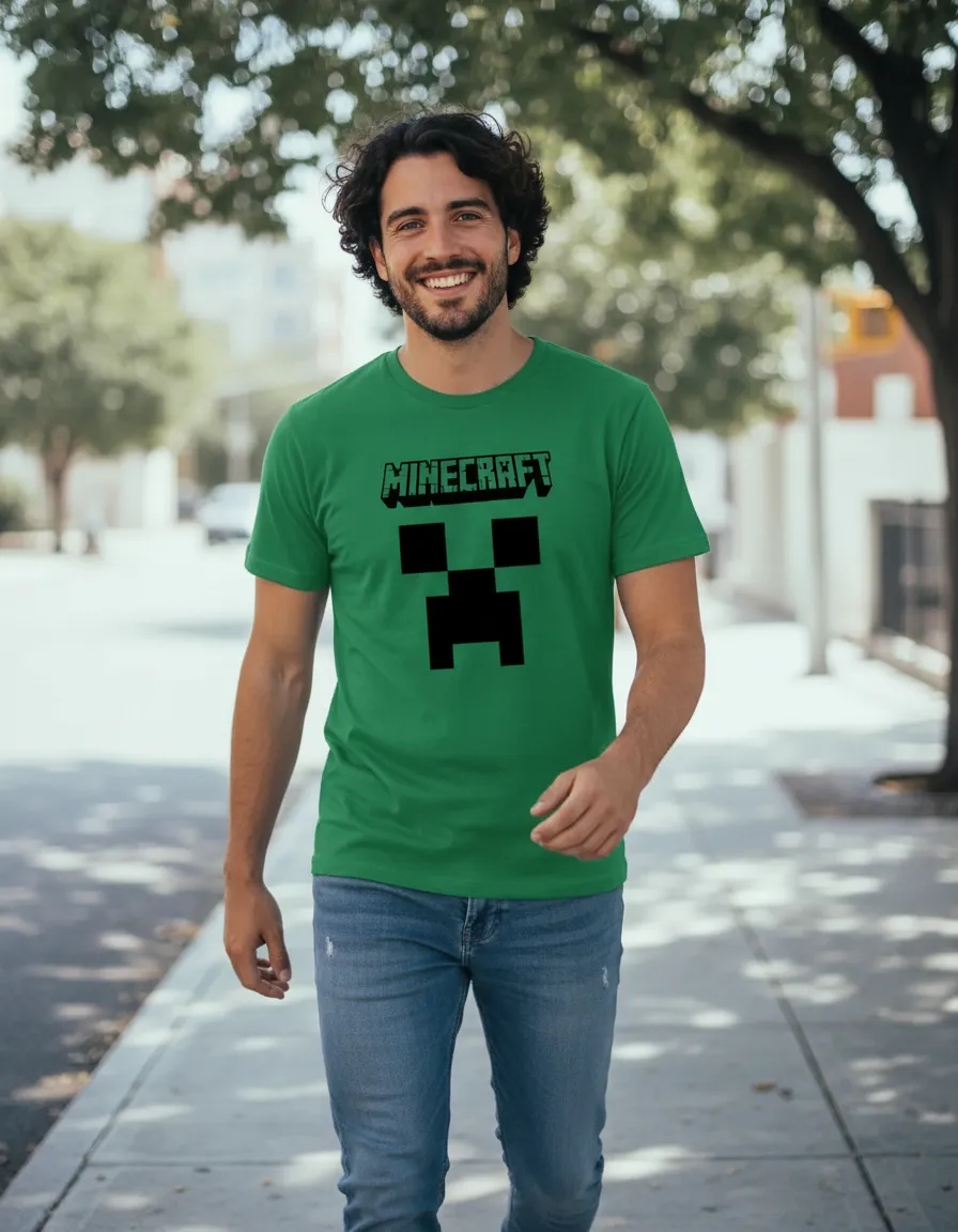 D_NQ_NP_2X_800676-MLA115089958139_072026-F-camiseta-manga-curta-adulto-unissex-verde-minecraft Camiseta Manga Curta Adulto Unissex Verde Minecraft Creeper mlc