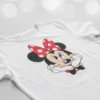 Camiseta Manga Curta Adulto Baby Look Feminina Branca Minnie Mouse mlr