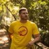Camiseta Amarela Adulto Unissex Skol Silk Screen Manual mlc