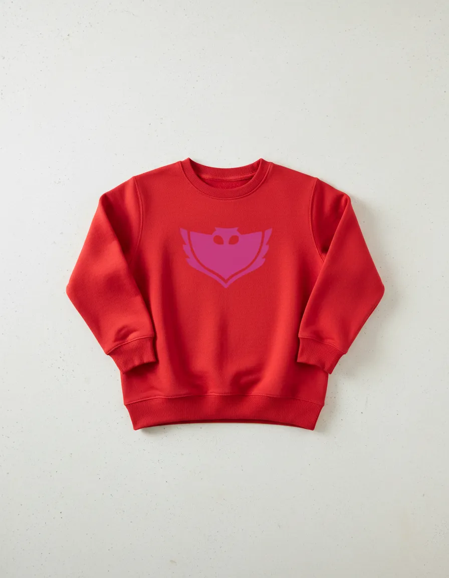Blusa Moletom Flanelado Infantil Corujita Vermelha Menino Menina Estampa Silk Screen Manual High Quality ML