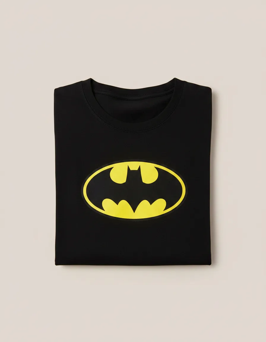 D_NQ_NP_2X_882929-MLA113883919289_062026-F Camiseta Malha PV Manga Longa Feminina Baby Look Preta Batman