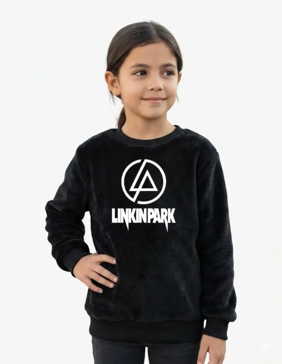 D_NQ_NP_2X_883416-MLB111457550508_052026-F Blusa De Frio Moletom Infantil Agasalho Preto Rock Linkin Park