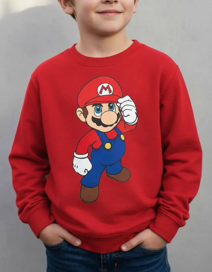 D_NQ_NP_2X_883547-MLB112321095694_062026-F Moletom Algodão Flanelado Vermelho Infantil Super Mario Bros