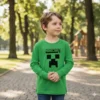 D_NQ_NP_2X_915614-MLB112987254059_062026-F-camiseta-infantil-manga-longa-verde-minecraft-silk-screen-hq Camiseta Manga Comprida Longa Infantil Unissex Verde Minecraft Creeper Silk Screen Manual Premium ML