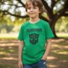 D_NQ_NP_2X_960531-MLA113191048546_072026-F Camiseta Manga Curta Malha PV Infantil Unissex Verde Transformers Estampa Silk Screen Manual Premium
