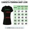MEDIDAS-BABYLOOK Camiseta Mulher Maravilha Adulto Baby Look Vermelha
