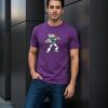 Sem título1 Camiseta Malha PV Manga Curta Adulto Unissex Roxa Buzz Toy Story Estampa Silk Screen Manual Premium Spe