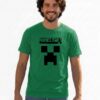 curtaadultominecraftverde Camiseta Manga Curta Adulto Unissex Verde Minecraft Creeper mlc