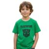 image_715908ad Camiseta Manga Curta Malha PV Infantil Unissex Verde Transformers Estampa Silk Screen Manual Premium