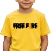 1 Camiseta Amarela Manga Curta Infantil Unissex Free Fire mlc