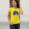 Camiseta Amarela Baby Look Sonic the Hedgehog mlc