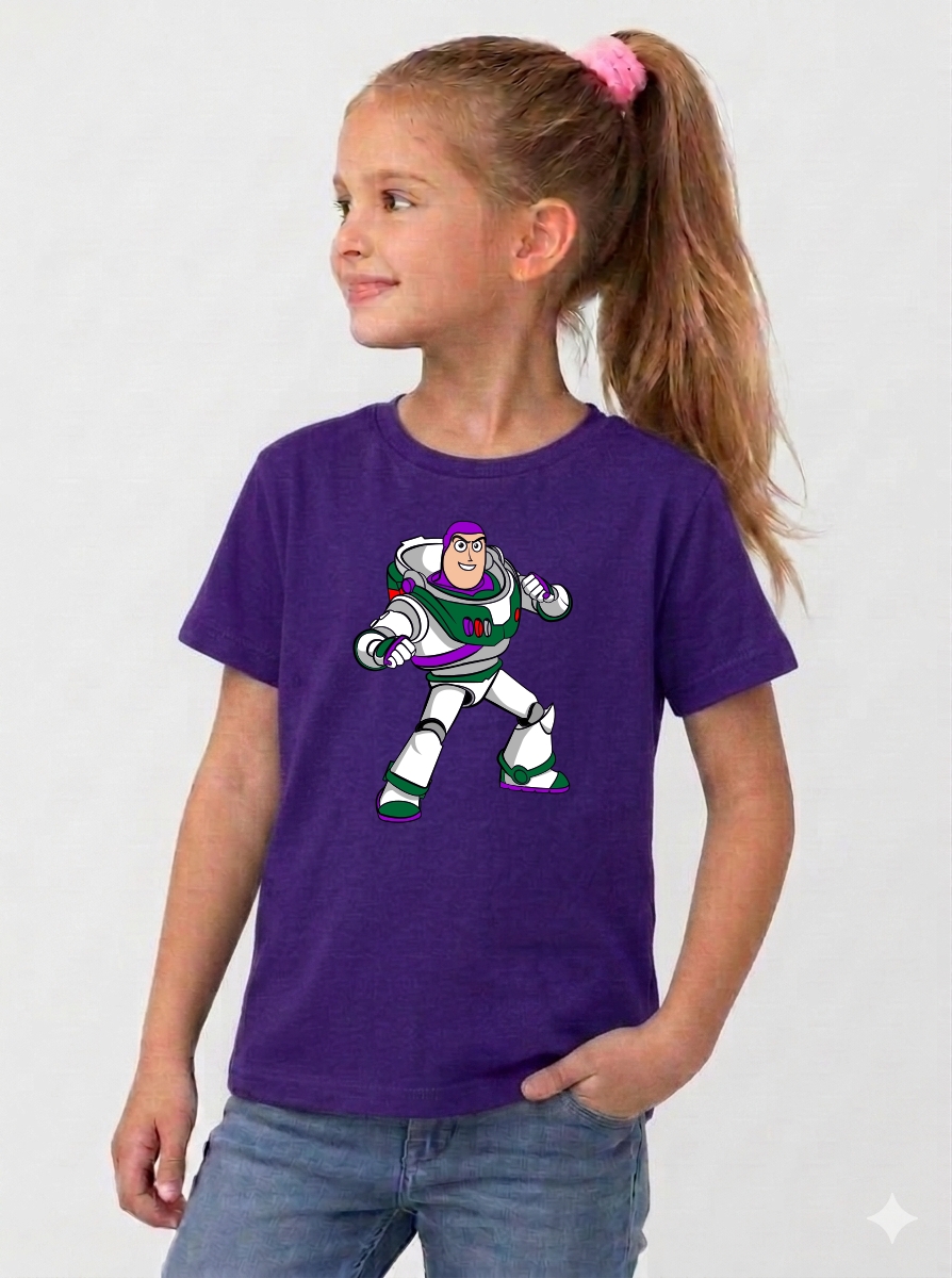 Camiseta Manga Curta Infantil Unissex Buzz Lightyear mlc