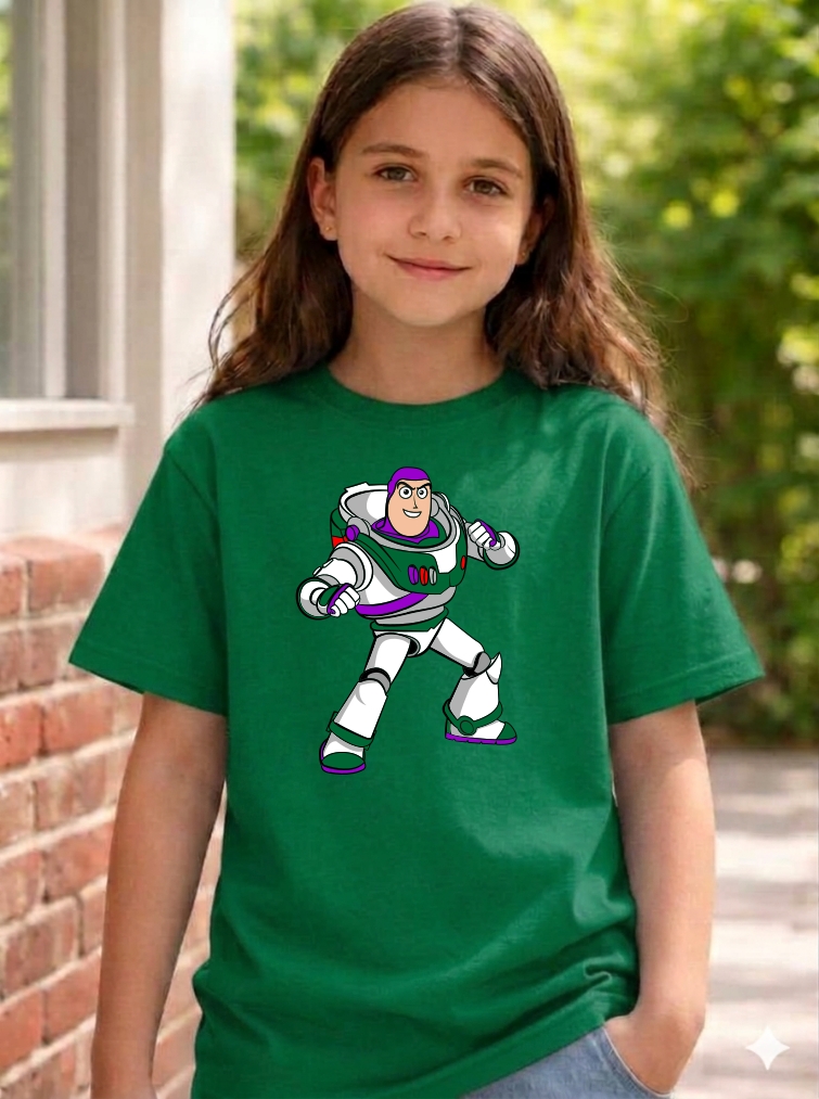 Camiseta Manga Curta Infantil Unissex Buzz Lightyear mlc