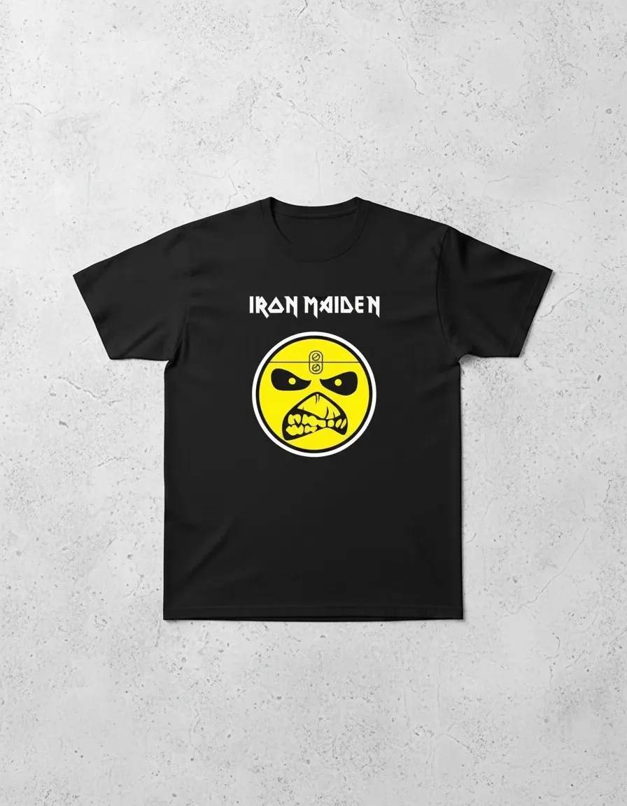 2 Camiseta Preta Manga Curta Adulto Unissex Iron Maiden mlc