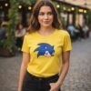 Camiseta Amarela Baby Look Sonic the Hedgehog mlc