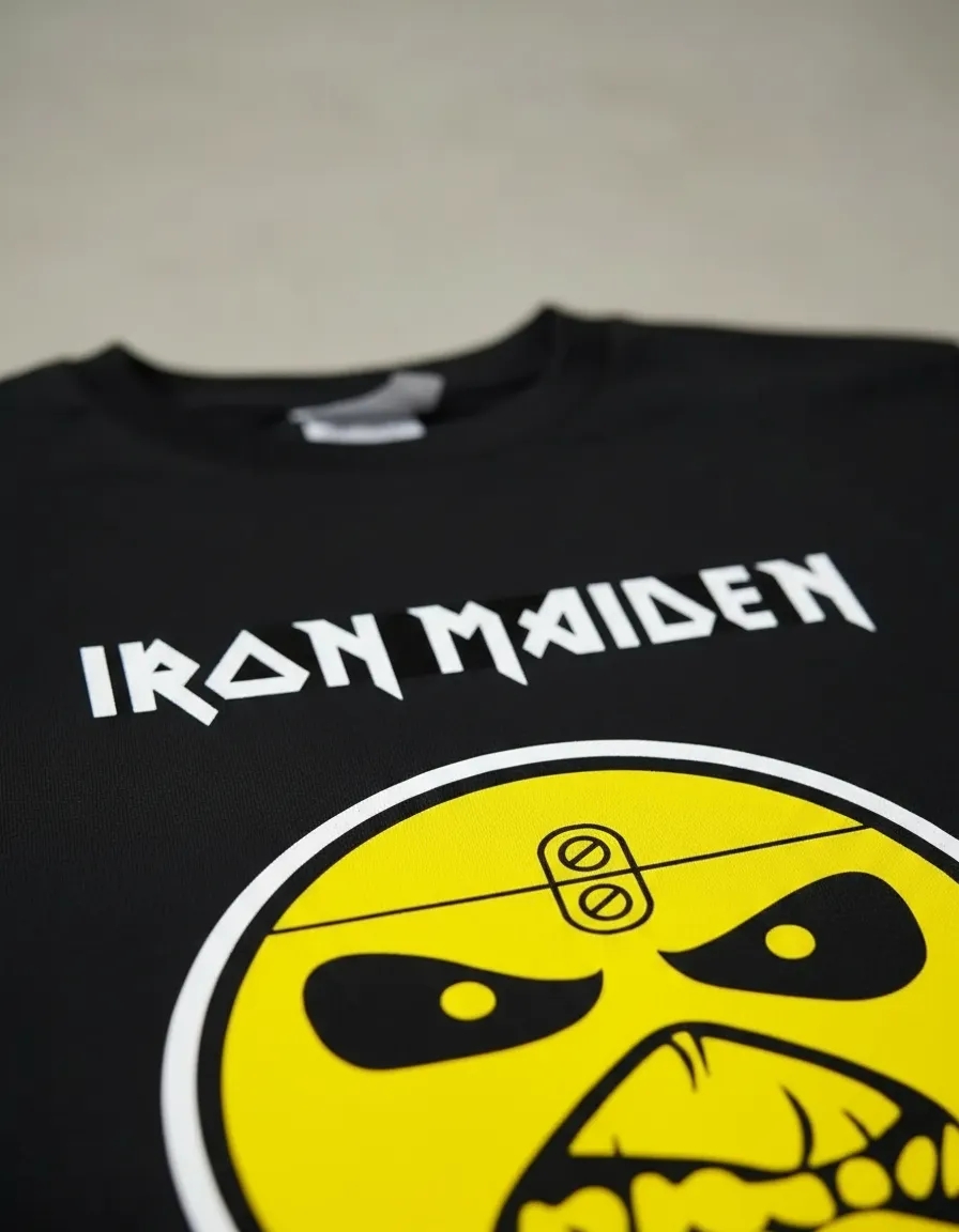 3 Camiseta Preta Manga Curta Adulto Unissex Iron Maiden mlc