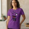 Camiseta Roxa Manga Curta m&m Baby Look Piscadinha Divertido mlc