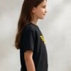 3 Camiseta Preta Infantil Unissex Mulher Maravilha mlc
