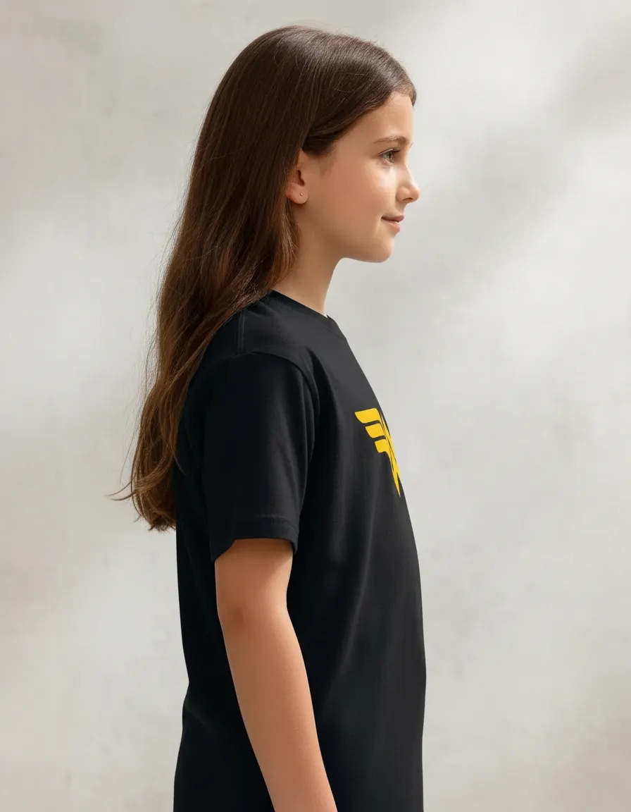 3 Camiseta Preta Infantil Unissex Mulher Maravilha mlc