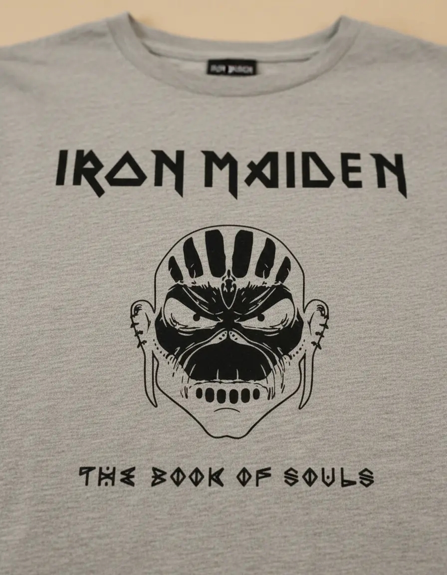 3 Camiseta Cinza Adulto Masculino Unissex Iron Maiden The Book Of Souls mlc