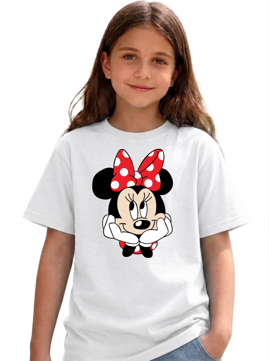 4 Camiseta Manga Curta Infantil Unissex Minnie Mouse mlr