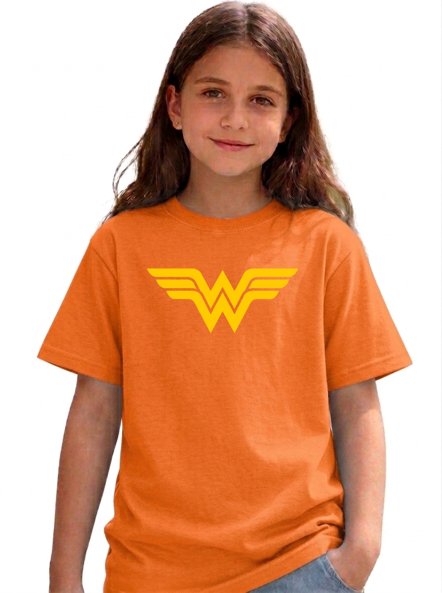 Camiseta Infantil Unissex Mulher Maravilha mlr