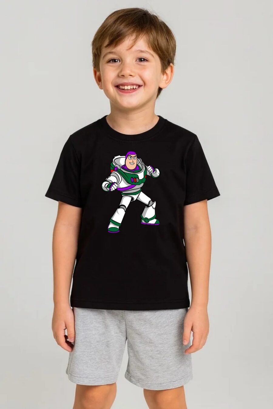 Camiseta Manga Curta Infantil Unissex Buzz Lightyear mlc