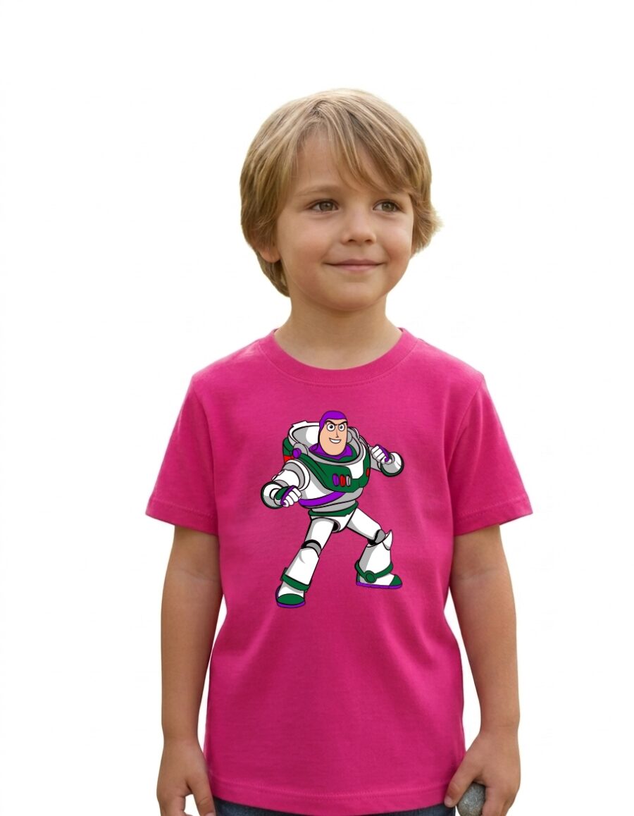 Camiseta Manga Curta Infantil Unissex Buzz Lightyear mlc