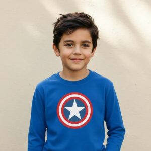 D_NQ_NP_2X_600250-MLA113885324749_062026-F-camiseta-manga-longa-infantil-unissex-azul-capitao-america Camiseta Manga Longa Infantil Unissex Azul Capitão América mlc