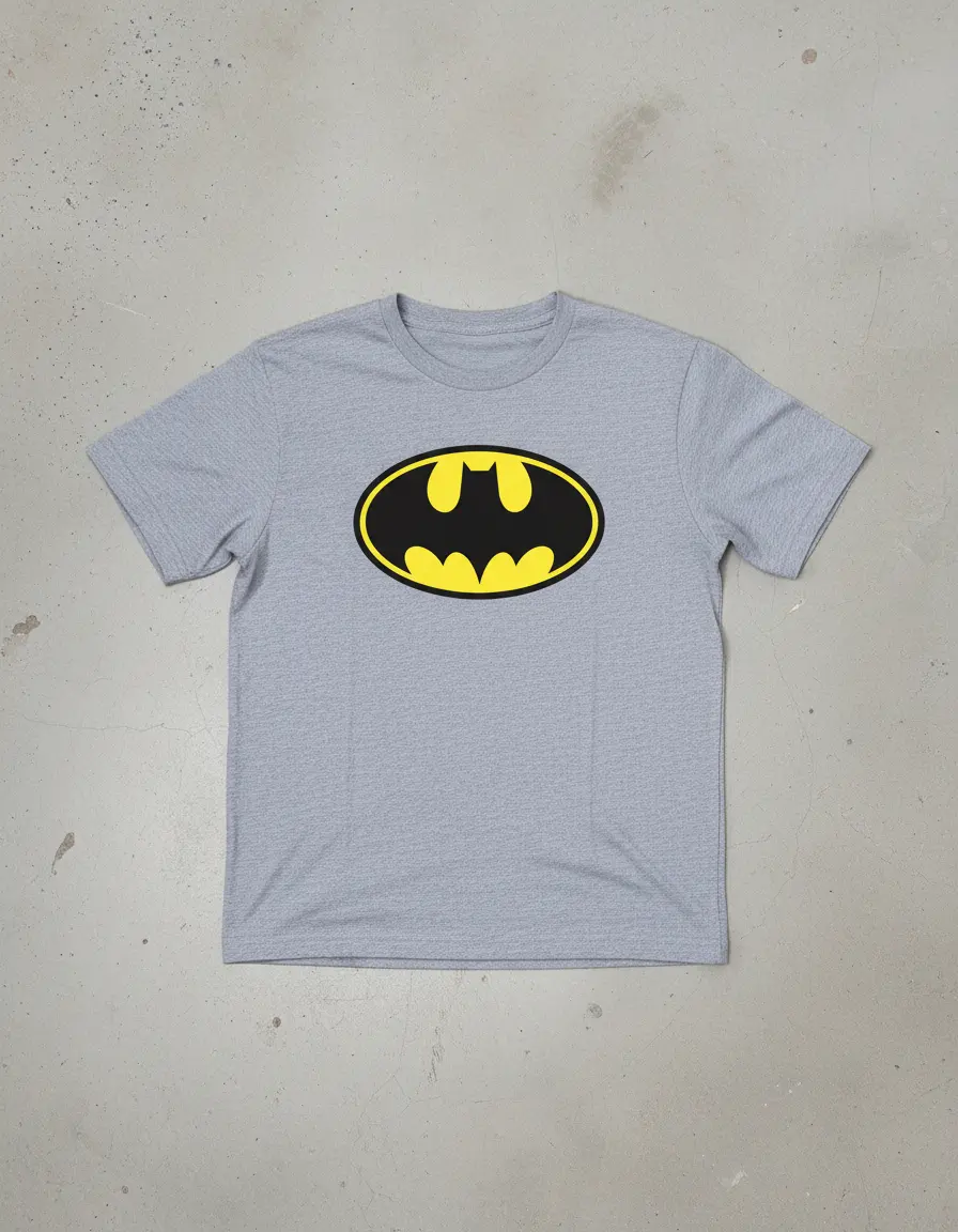 Camiseta Cinza Infantil Unissex Batman mlc