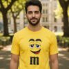 Camiseta Amarela Adulto Masculino M&m Carinha