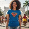 D_NQ_NP_2X_603715-MLB109604573192_042026-F-camiseta-feminina-baby-look-supergirl-carnaval Camiseta Manga Curta Azul Baby Look Supergirl mlr