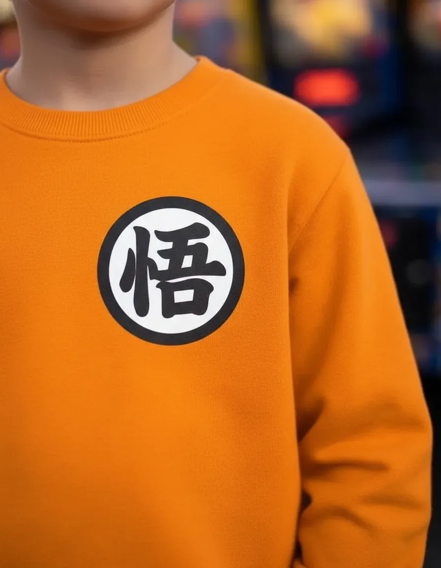 Moletom Algodão Flanelado Infantil Dragon Ball Silk Screen mlr