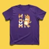 Camiseta Roxa Baby Look Bluey Mãe mlr